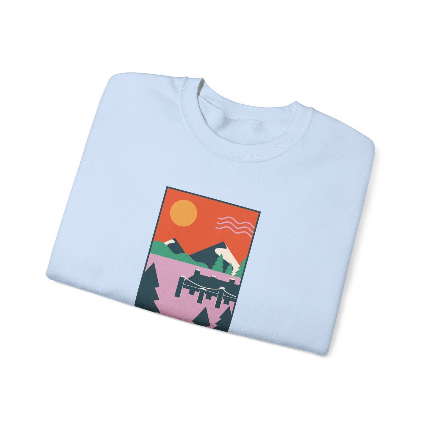 Up the Hill Lake Tahoe - Unisex Crewneck Sweatshirt