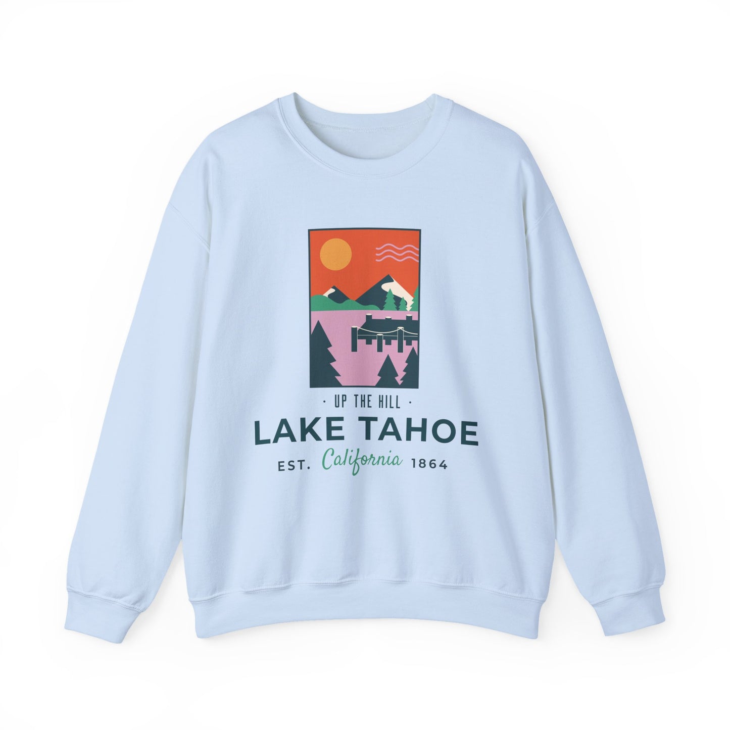 Up the Hill Lake Tahoe - Unisex Crewneck Sweatshirt