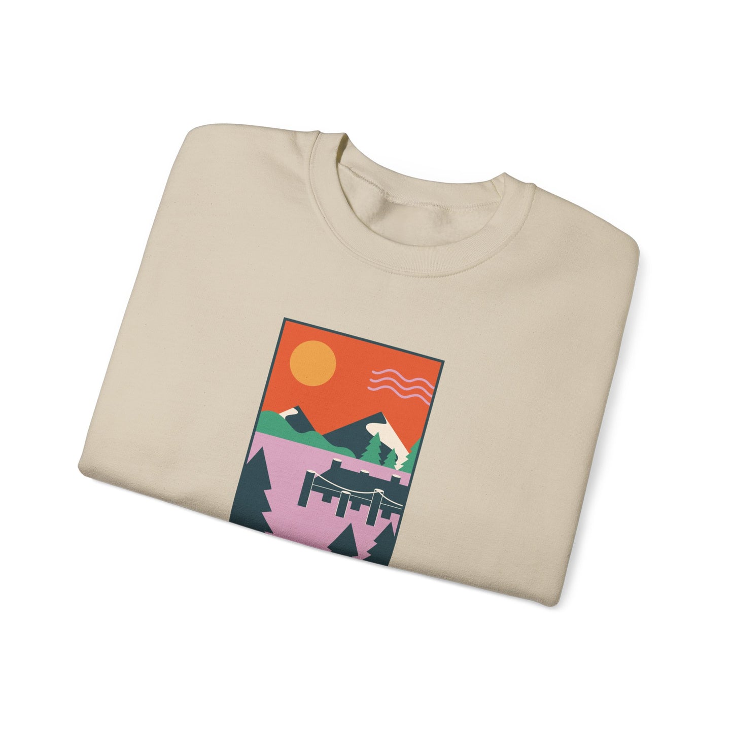Up the Hill Lake Tahoe - Unisex Crewneck Sweatshirt