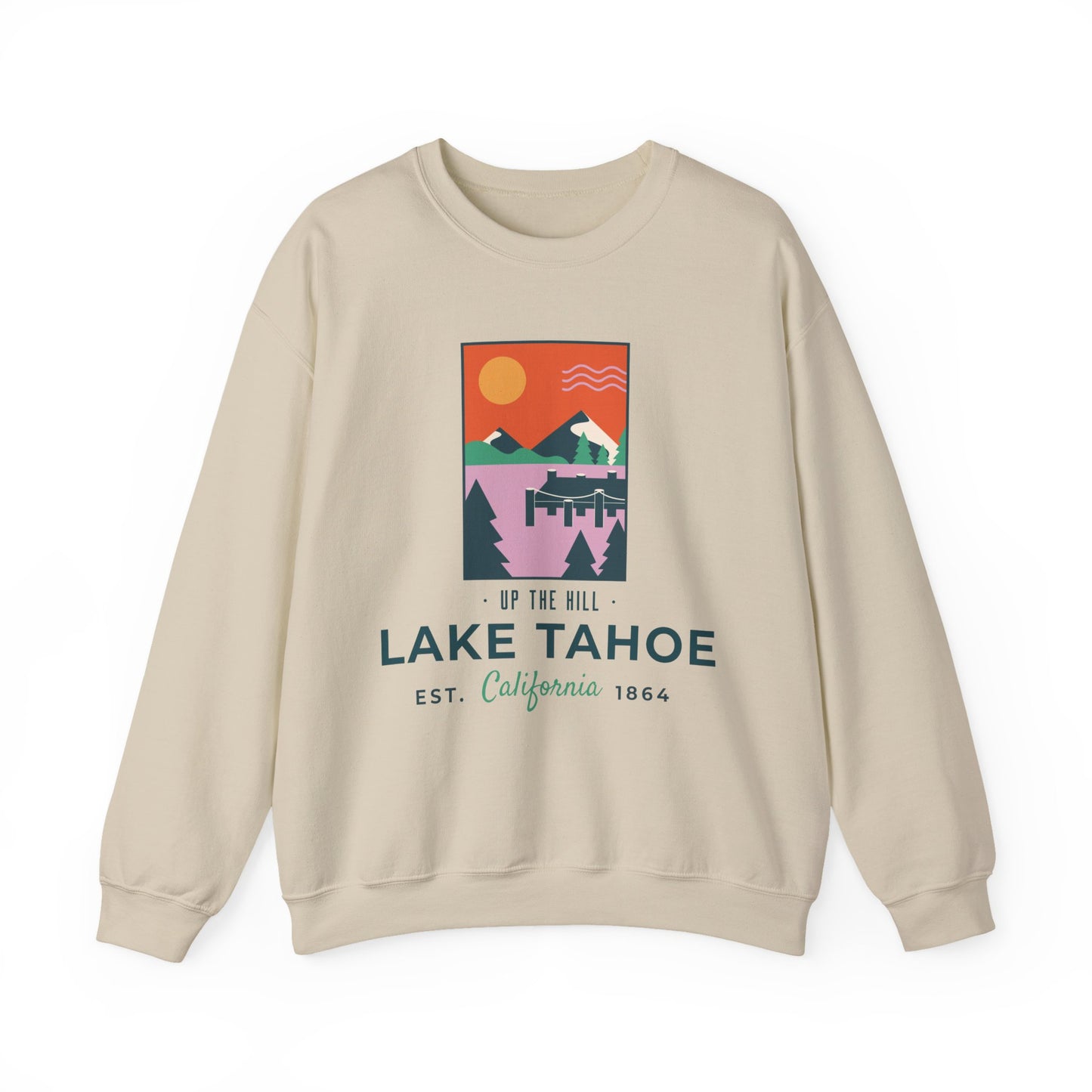 Up the Hill Lake Tahoe - Unisex Crewneck Sweatshirt