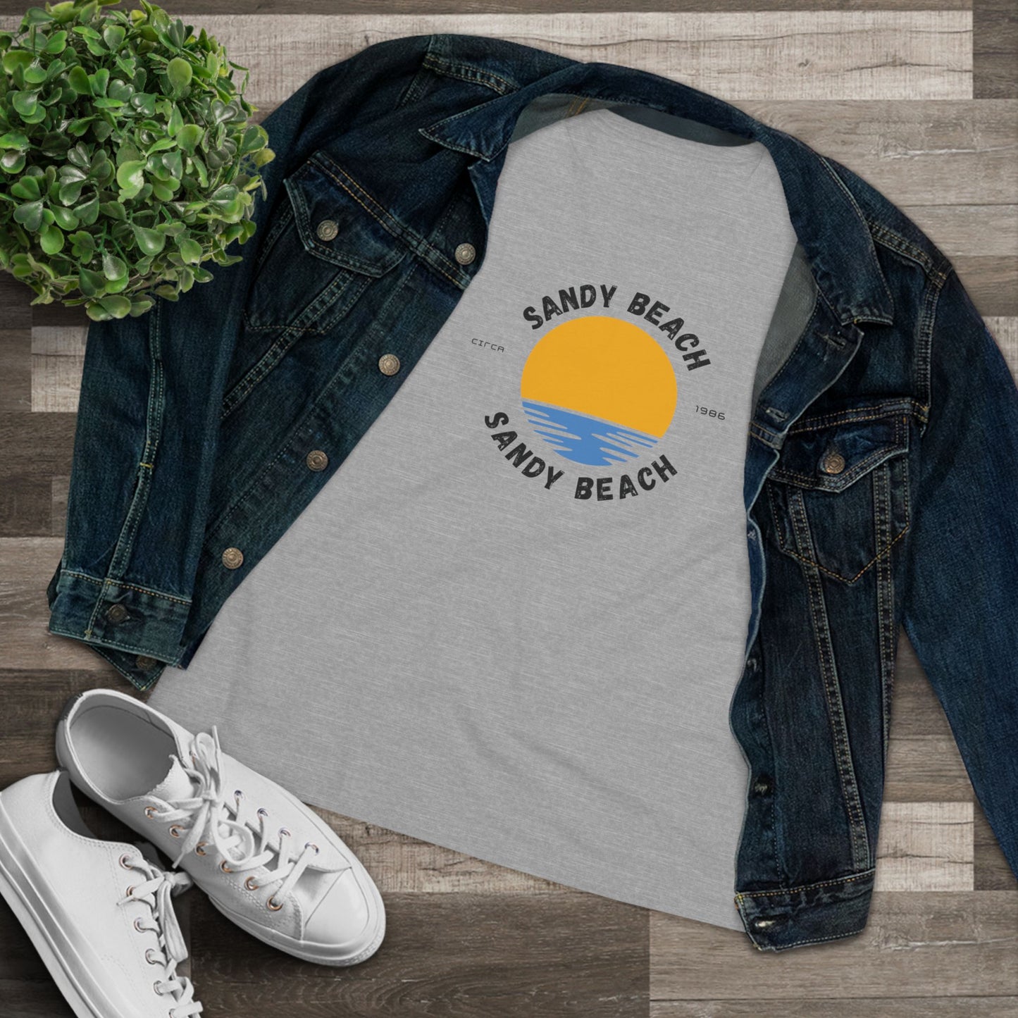 Sandy Beach Circa 1986 - Relaxed Women's T-Shirt