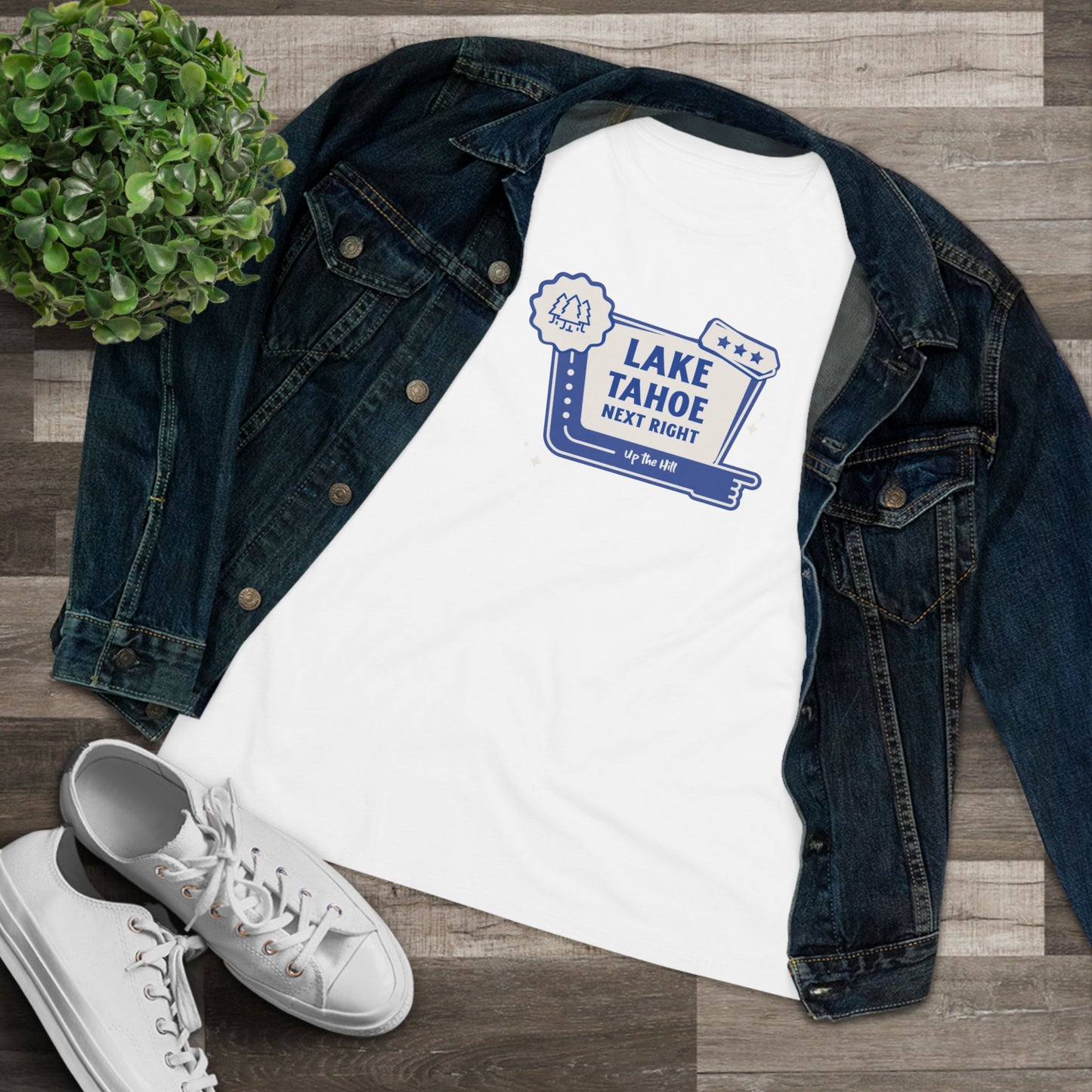 Relaxed Womens T-Shirt | 'Lake Tahoe Next Right'