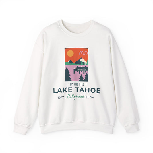 Up the Hill Lake Tahoe  - Unisex Crewneck Sweatshirt