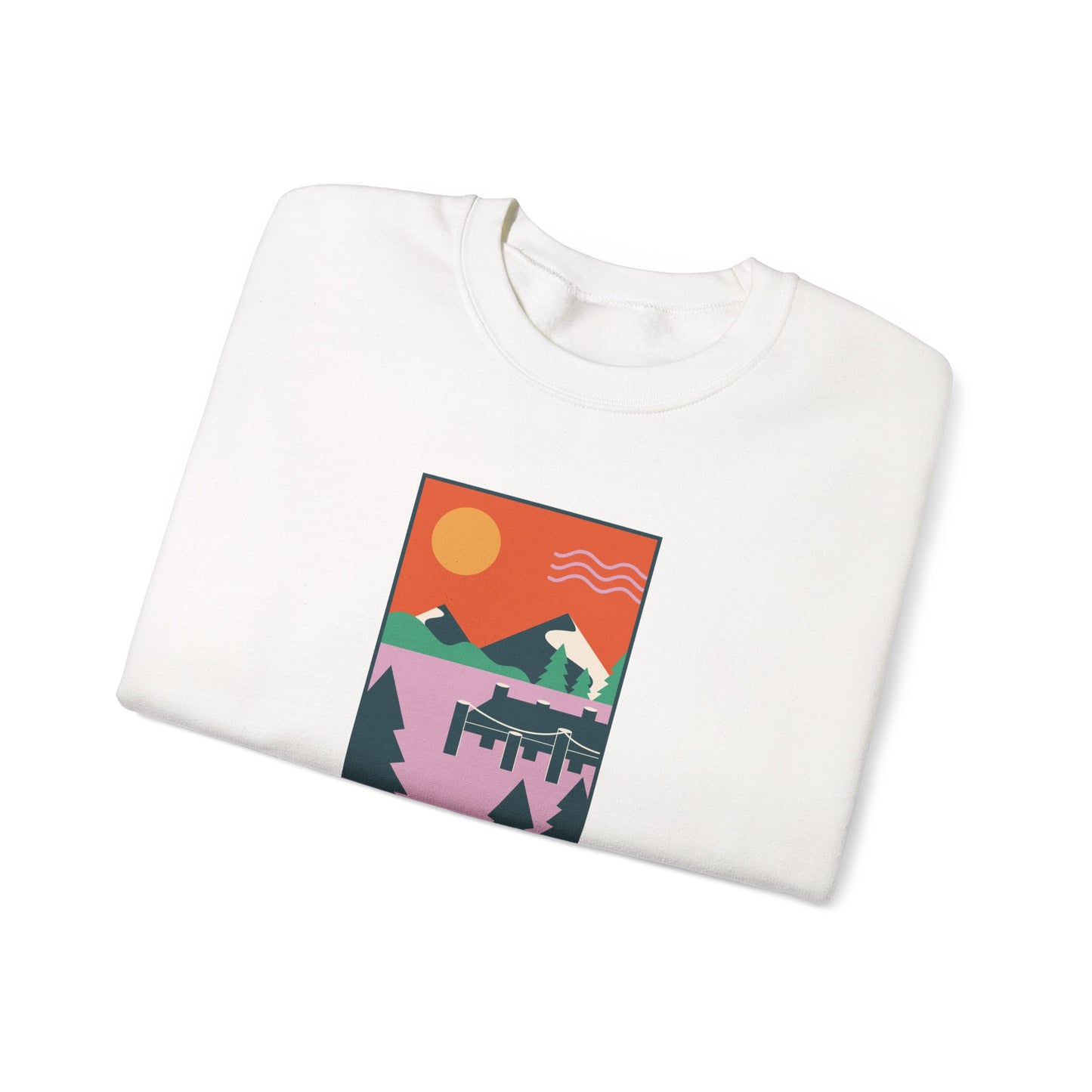 Up the Hill Lake Tahoe  - Unisex Crewneck Sweatshirt