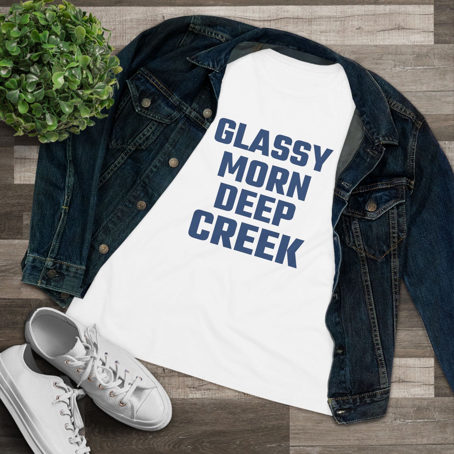 Womens Relaxed T-Shirt | Glassy Morn Deep Creek