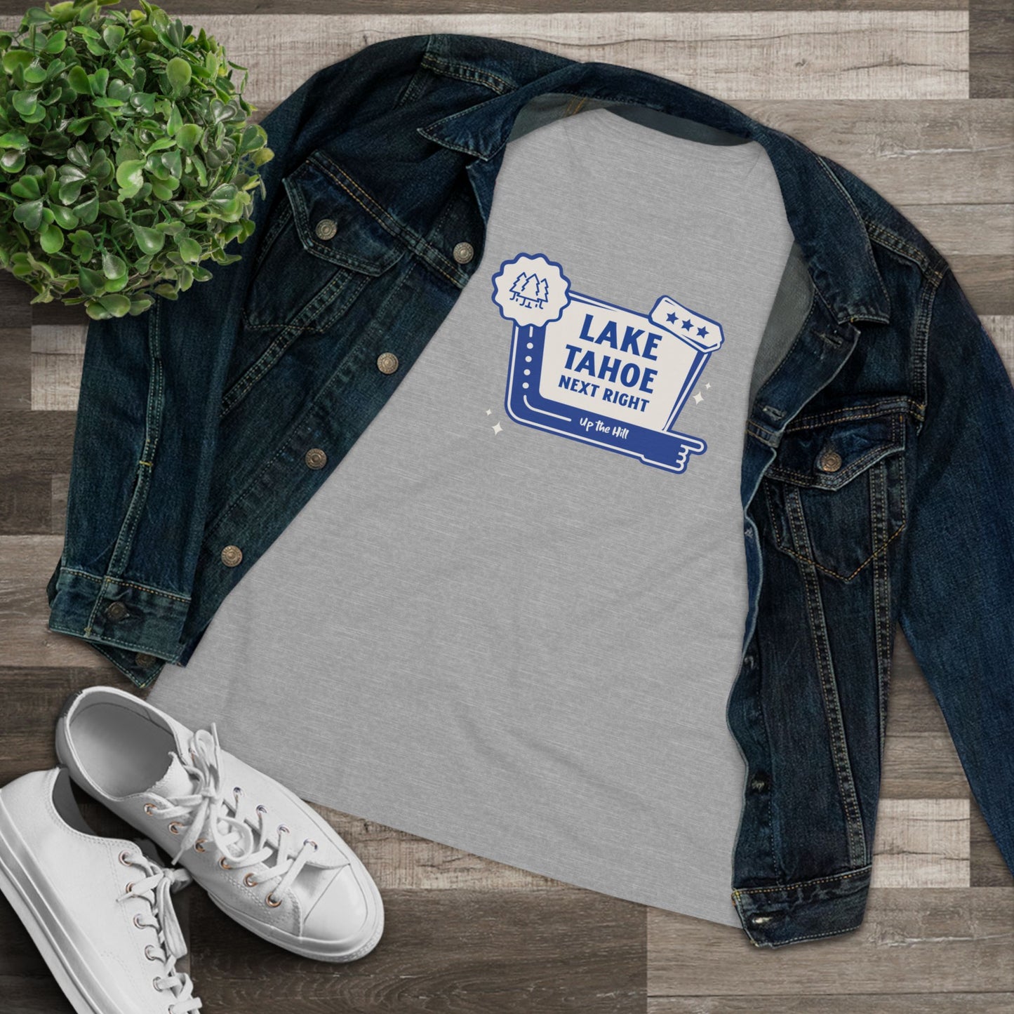Relaxed Womens T-Shirt | 'Lake Tahoe Next Right'