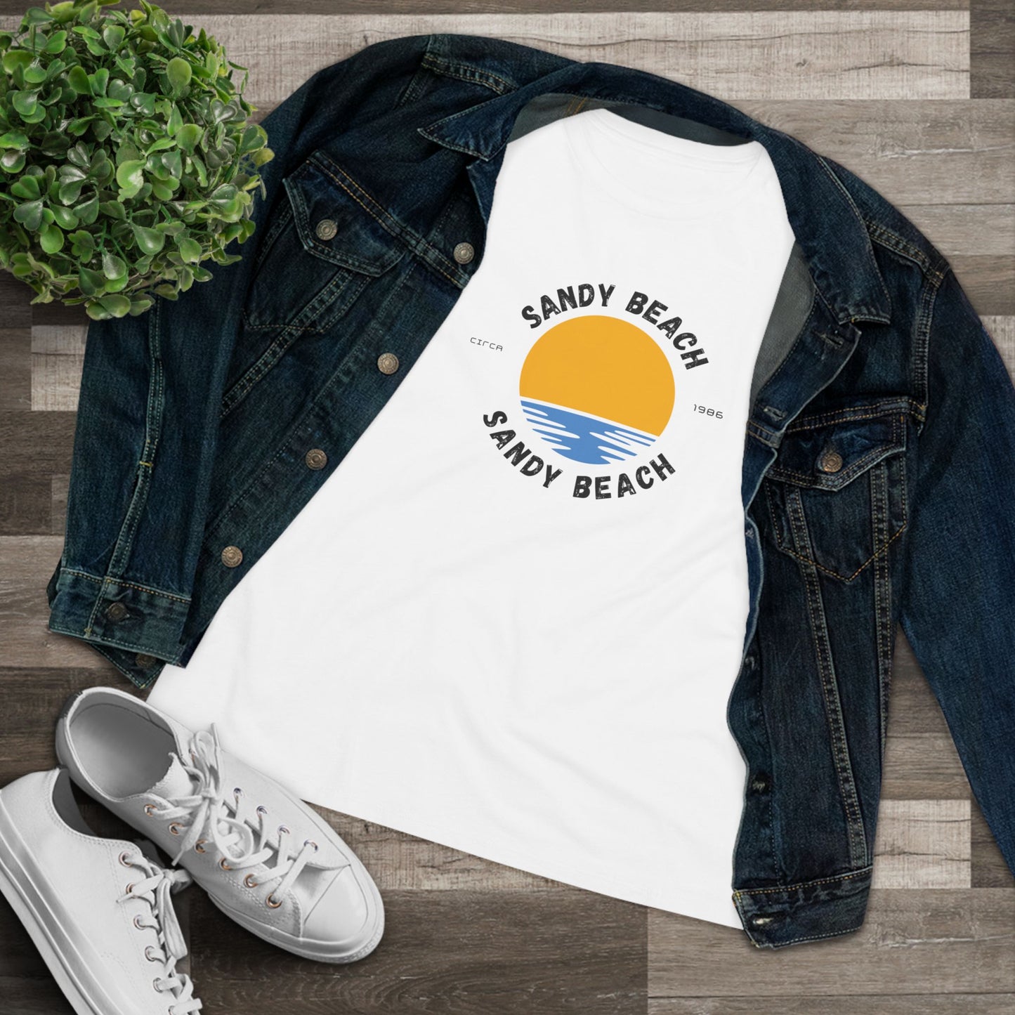 Sandy Beach Circa 1986 - Relaxed Women's T-Shirt