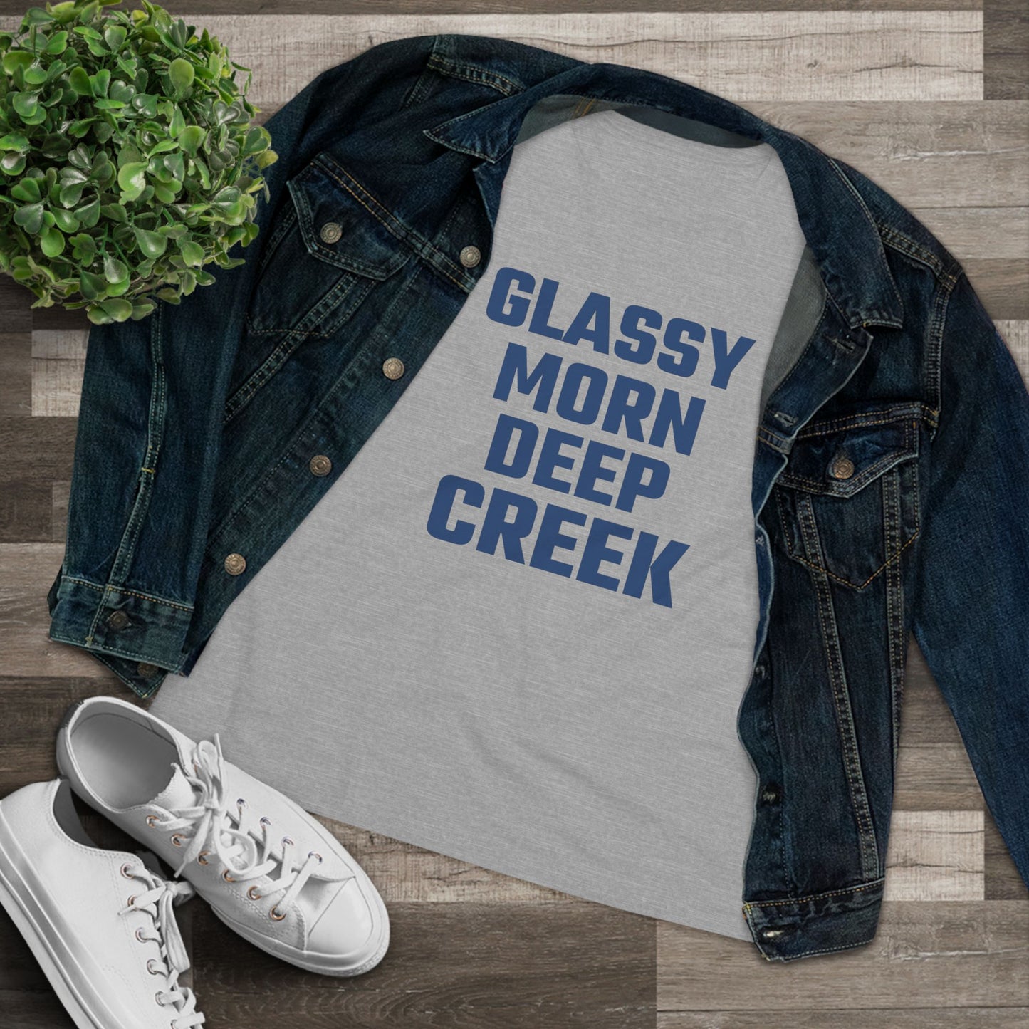 Womens Relaxed T-Shirt | Glassy Morn Deep Creek