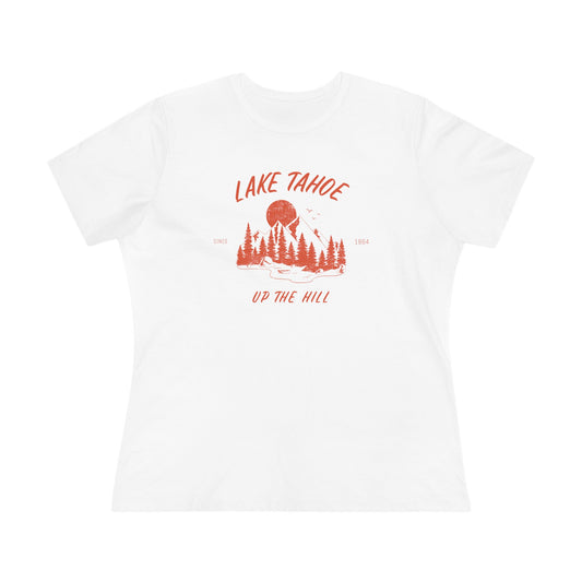Lake Tahoe 'Up the Hill' - Relaxed Womens T-shirt