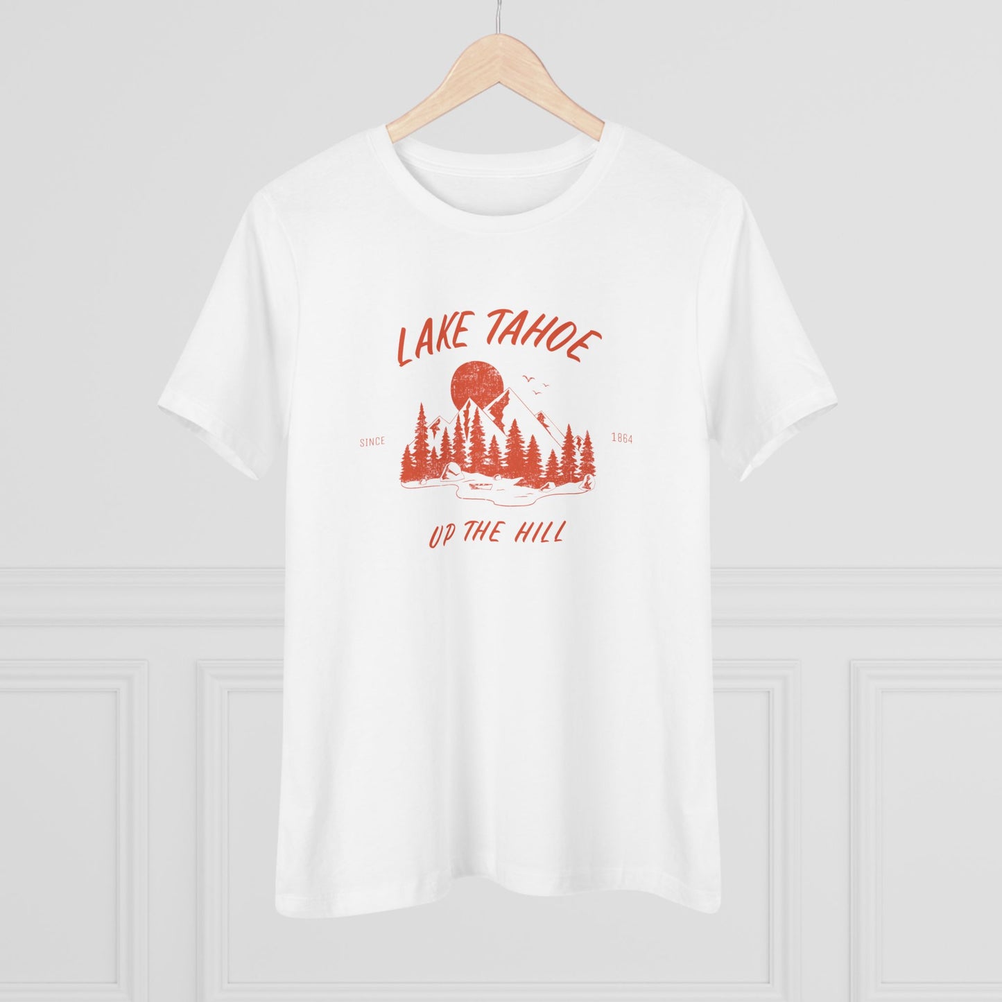 Lake Tahoe 'Up the Hill' - Relaxed Womens T-shirt